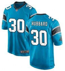 Men Carolina Panthers #30 Chuba Hubbard Blue F U S E Stitched NFL Jersey Men Carolina Panthers #30 Chuba Hubbard Blue F U S E Stitched NFL Jersey