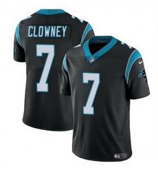 Men Carolina Panthers 7 Jadeveon Clowney Black Vapor Limited Stitched Football Jersey Men Carolina Panthers 7 Jadeveon Clowney Black Vapor Limited Stitched Football Jersey