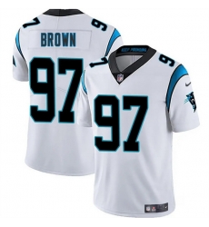 Men Carolina Panthers 97 Bobby Brown White 2025 Vapor Limited Stitched Football Jersey Men Carolina Panthers 97 Bobby Brown White 2025 Vapor Limited Stitched Football Jersey