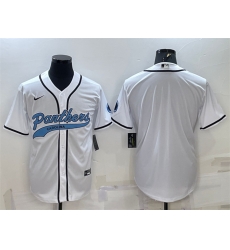 Men Carolina Panthers Blank White With Patch Cool Base Stitched Baseball Jersey Men Carolina Panthers Blank White With Patch Cool Base Stitched Baseball Jersey
