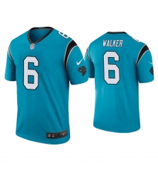 Men's Carolina Panthers #6 P.J. Walker Color Rush Legend Blue Nike Jersey Men's Carolina Panthers #6 P.J. Walker Color Rush Legend Blue Nike Jersey