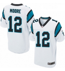 Mens Nike Carolina Panthers 12 DJ Moore Elite White NFL Jersey Mens Nike Carolina Panthers 12 DJ Moore Elite White NFL Jersey