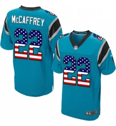 Mens Nike Carolina Panthers 22 Christian McCaffrey Elite Blue Alternate USA Flag Fashion NFL Jersey Mens Nike Carolina Panthers 22 Christian McCaffrey Elite Blue Alternate USA Flag Fashion NFL Jersey