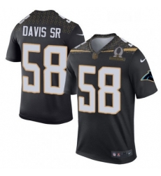 Mens Nike Carolina Panthers 58 Thomas Davis Elite Black Team Irvin 2016 Pro Bowl NFL Jersey Mens Nike Carolina Panthers 58 Thomas Davis Elite Black Team Irvin 2016 Pro Bowl NFL Jersey