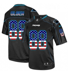 Mens Nike Carolina Panthers 88 Greg Olsen Elite Black USA Flag Fashion NFL Jersey Mens Nike Carolina Panthers 88 Greg Olsen Elite Black USA Flag Fashion NFL Jersey