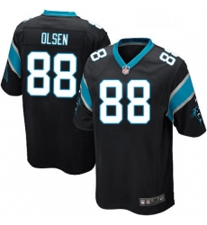 Mens Nike Carolina Panthers 88 Greg Olsen Game Black Team Color NFL Jersey Mens Nike Carolina Panthers 88 Greg Olsen Game Black Team Color NFL Jersey