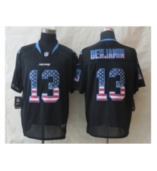 Nike Carolina Panthers 13 Kelvin Benjamin Black Elite USA Flag Fashion NFL Jersey Nike Carolina Panthers 13 Kelvin Benjamin Black Elite USA Flag Fashion NFL Jersey