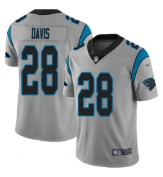 Nike Carolina Panthers 28 Mike Davis Silver Men Stitched NFL Limited Inverted Legend Jersey Nike Carolina Panthers 28 Mike Davis Silver Men Stitched NFL Limited Inverted Legend Jersey