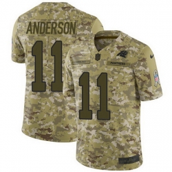 Nike Panthers 11 Robby Anderson Camo Men Stitched NFL Limited 2018 Salute To Service Jersey