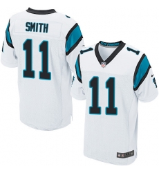 Nike Panthers #11 Torrey Smith White Mens Stitched NFL Elite Jersey Nike Panthers #11 Torrey Smith White Mens Stitched NFL Elite Jersey