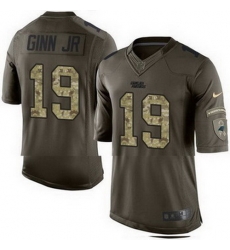 Nike Panthers #19 Ted Ginn Jr Green Mens Stitched NFL Limited Salute to Service Jersey Nike Panthers #19 Ted Ginn Jr Green Mens Stitched NFL Limited Salute to Service Jersey