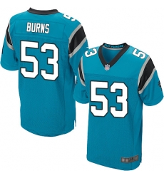 Panthers 53 Brian Burns Blue Alternate Men Stitched Football Elite Jersey Panthers 53 Brian Burns Blue Alternate Men Stitched Football Elite Jersey