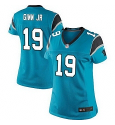 Nike Panthers #19 Ted Ginn Jr Blue Alternate Womens Stitched NFL Elite Jersey Nike Panthers #19 Ted Ginn Jr Blue Alternate Womens Stitched NFL Elite Jersey