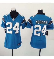 Nike Panthers #24 Josh Norman Blue Alternate Womens Stitched NFL Elite Jersey Nike Panthers #24 Josh Norman Blue Alternate Womens Stitched NFL Elite Jersey