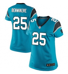 Nike Panthers #25 Bene Benwikere Blue Team Color Women Stitched NFL Jersey Nike Panthers #25 Bene Benwikere Blue Team Color Women Stitched NFL Jersey