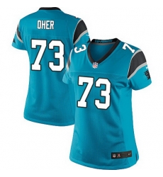 Nike Panthers #73 Michael Oher Blue Team Color Women Stitched NFL Jersey Nike Panthers #73 Michael Oher Blue Team Color Women Stitched NFL Jersey