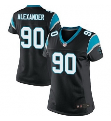 Nike Panthers #90 Frank Alexander Black Team Color Women Stitched NFL Jersey Nike Panthers #90 Frank Alexander Black Team Color Women Stitched NFL Jersey