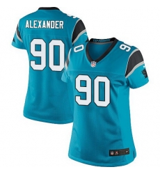 Nike Panthers #90 Frank Alexander Blue Team Color Women Stitched NFL Jersey Nike Panthers #90 Frank Alexander Blue Team Color Women Stitched NFL Jersey