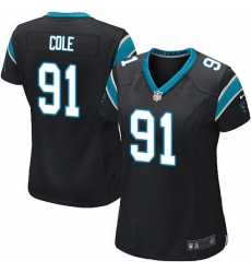 Nike Panthers #91 Colin Cole Black Team Color Women Stitched NFL Jersey Nike Panthers #91 Colin Cole Black Team Color Women Stitched NFL Jersey