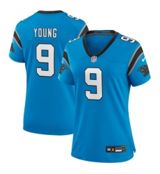 Women Carolina Panthers 9 Bryce Young Blue 2023 Draft Stitched Game Jersey Women Carolina Panthers 9 Bryce Young Blue 2023 Draft Stitched Game Jersey