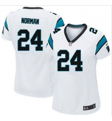 Women Nike Panthers #24 Josh Norman White Stitched NFL Elite Jersey Women Nike Panthers #24 Josh Norman White Stitched NFL Elite Jersey