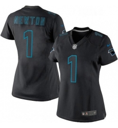 Womens Nike Carolina Panthers 1 Cam Newton Limited Black Impact NFL Jersey Womens Nike Carolina Panthers 1 Cam Newton Limited Black Impact NFL Jersey