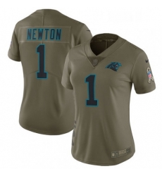 Womens Nike Carolina Panthers 1 Cam Newton Limited Olive 2017 Salute to Service NFL Jersey Womens Nike Carolina Panthers 1 Cam Newton Limited Olive 2017 Salute to Service NFL Jersey
