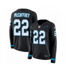 Womens Nike Carolina Panthers 22 Christian McCaffrey Limited Black Therma Long Sleeve NFL Jersey Womens Nike Carolina Panthers 22 Christian McCaffrey Limited Black Therma Long Sleeve NFL Jersey