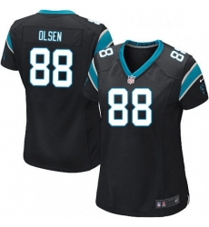 Womens Nike Carolina Panthers 88 Greg Olsen Game Black Team Color NFL Jersey Womens Nike Carolina Panthers 88 Greg Olsen Game Black Team Color NFL Jersey
