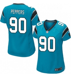 Womens Nike Carolina Panthers 90 Julius Peppers Game Blue Alternate NFL Jersey Womens Nike Carolina Panthers 90 Julius Peppers Game Blue Alternate NFL Jersey