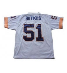 Butkus 51 Chicago Bears Throwback Jerseys White Jersey Big Number (1) Butkus 51 Chicago Bears Throwback Jerseys White Jersey Big Number (1)