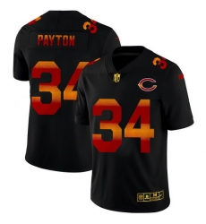 Chicago Bears 34 Walter Payton Men Black Nike Red Orange Stripe Vapor Limited NFL Jersey Chicago Bears 34 Walter Payton Men Black Nike Red Orange Stripe Vapor Limited NFL Jersey