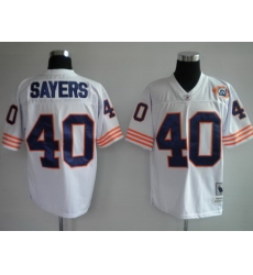 Chicago Bears 40 Sayers white throwback Jerseys Big Number Chicago Bears 40 Sayers white throwback Jerseys Big Number