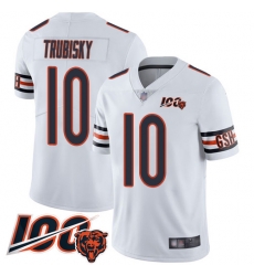 Men Chicago Bears 10 Mitchell Trubisky White Vapor Untouchable Limited Player 100th Season Football Jersey Men Chicago Bears 10 Mitchell Trubisky White Vapor Untouchable Limited Player 100th Season Football Jersey