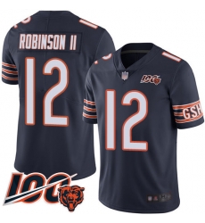 Men Chicago Bears 12 Allen Robinson Navy Blue Team Color 100th Season Limited Football Jersey Men Chicago Bears 12 Allen Robinson Navy Blue Team Color 100th Season Limited Football Jersey