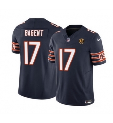 Men Chicago Bears 17 Tyson Bagent Navy 2023 F U S E With John Madden Patch Vapor Limited Stitched Football Jersey Men Chicago Bears 17 Tyson Bagent Navy 2023 F U S E With John Madden Patch Vapor Limited Stitched Football Jersey