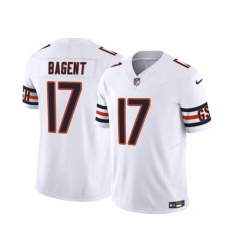 Men Chicago Bears 17 Tyson Bagent White 2023 F U S E Vapor Untouchable Limited Stitched Football Jersey Men Chicago Bears 17 Tyson Bagent White 2023 F U S E Vapor Untouchable Limited Stitched Football Jersey