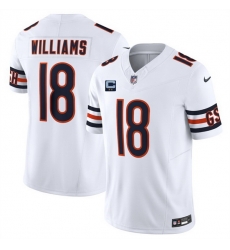 Men Chicago Bears 18 Caleb Williams White 2025 F U S E With 2 Star C Patch Vapor Untouchable Limited Stitched Football Jersey Men Chicago Bears 18 Caleb Williams White 2025 F U S E With 2 Star C Patch Vapor Untouchable Limited Stitched Football Jersey