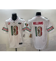 Men Chicago Bears 18 Caleb Williams White Mexico F U S E With 2 star C Patch And VMH Patch Throwback Stitched Football Jersey Men Chicago Bears 18 Caleb Williams White Mexico F U S E With 2 star C Patch And VMH Patch Throwback Stitched Football Jersey