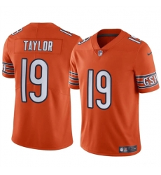Men Chicago Bears 19 Tory Taylor Orange Vapor Stitched Football Jersey Men Chicago Bears 19 Tory Taylor Orange Vapor Stitched Football Jersey