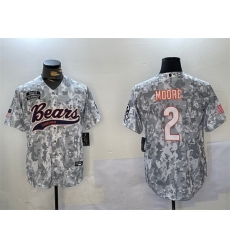 Men Chicago Bears 2 DJ Moore 2024 Arctic Camo Salute To Service Stitched Baseball Jersey Men Chicago Bears 2 DJ Moore 2024 Arctic Camo Salute To Service Stitched Baseball Jersey