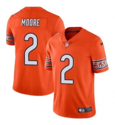 Men Chicago Bears 2 DJ Moore Orange Vapor Limited Stitched NFL Jersey Men Chicago Bears 2 DJ Moore Orange Vapor Limited Stitched NFL Jersey