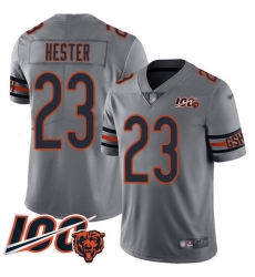 Men Chicago Bears 23 Devin Hester Limited Silver Inverted Legend 100th Season Football Jersey Men Chicago Bears 23 Devin Hester Limited Silver Inverted Legend 100th Season Football Jersey