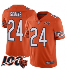 Men Chicago Bears 24 Buster Skrine Orange Alternate 100th Season Limited Football Jersey Men Chicago Bears 24 Buster Skrine Orange Alternate 100th Season Limited Football Jersey