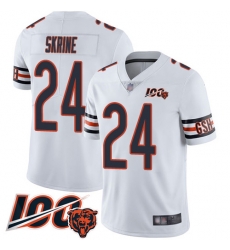 Men Chicago Bears 24 Buster Skrine White Vapor Untouchable Limited Player 100th Season Football Jersey Men Chicago Bears 24 Buster Skrine White Vapor Untouchable Limited Player 100th Season Football Jersey