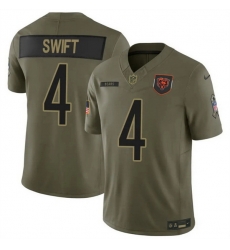 Men Chicago Bears 4 D 27Andre Swift Olive 2025 F U S E Salute to Service Limited Stitched Football Jersey Men Chicago Bears 4 D 27Andre Swift Olive 2025 F U S E Salute to Service Limited Stitched Football Jersey