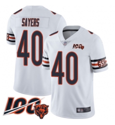 Men Chicago Bears 40 Gale Sayers White Vapor Untouchable Limited Player 100th Season Football Jersey Men Chicago Bears 40 Gale Sayers White Vapor Untouchable Limited Player 100th Season Football Jersey