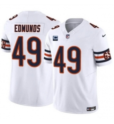 Men Chicago Bears 49 Tremaine Edmunds White 2024 F U S E With 2 Star C Patch Vapor Untouchable Limited Stitched Football Jersey Men Chicago Bears 49 Tremaine Edmunds White 2024 F U S E With 2 Star C Patch Vapor Untouchable Limited Stitched Football Jersey