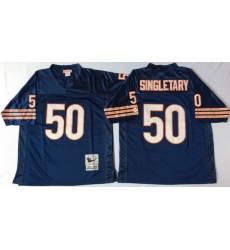 Men Chicago Bears 50 Mike Singletary Navy M&N Throwback Jersey Men Chicago Bears 50 Mike Singletary Navy M&N Throwback Jersey