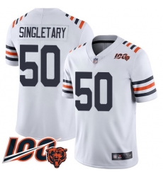 Men Chicago Bears 50 Mike Singletary White 100th Season Limited Football Jersey Men Chicago Bears 50 Mike Singletary White 100th Season Limited Football Jersey